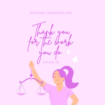 Free National Paralegal Day Whatsapp Post Template to Edit Online