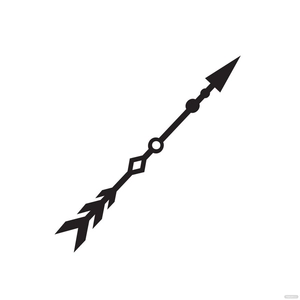Black and White Tribal Arrow Clipart