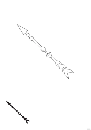 Black and White Tribal Arrow Coloring Page