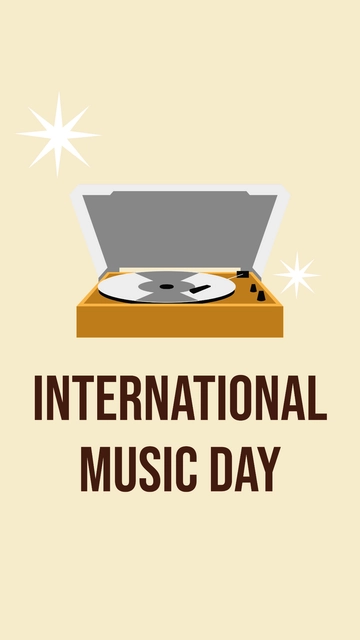 Free International Music Day iPhone Background Template to Edit Online