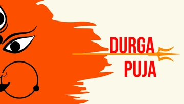 Free Durga Puja Day Background Template to Edit Online