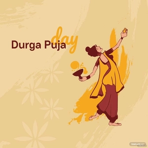 Durga Puja Drawing Vector