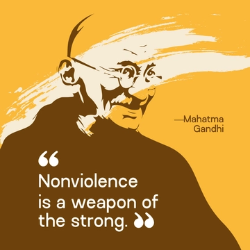 Free Gandhi Jayanti Quote Vector Template to Edit Online