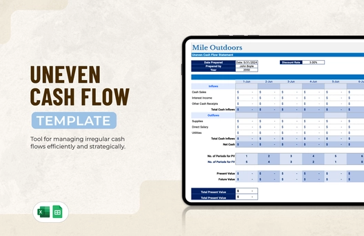 Uneven Cash Flow Template