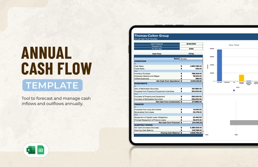 Annual Cash Flow Template
