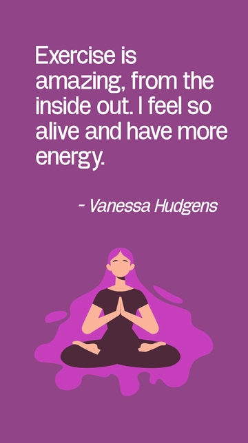 Free Exercise is Amazing: Feel Alive and Energized Quote Template to Edit Online