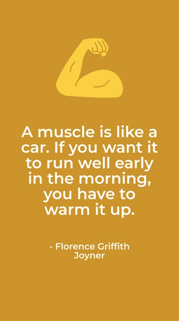 Florence Griffith Joyner: Warm Up for Success Quote