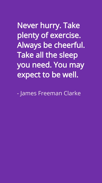 James Freeman Clarke's Guide to Wellness Quote
