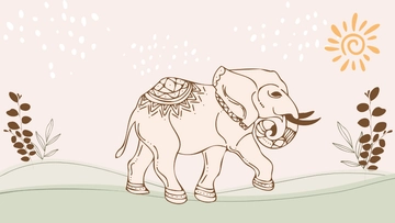 Free Boho Elephant Background Template to Edit Online