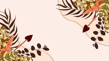 Free Boho Leaves Background Template to Edit Online
