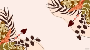 Boho Leaves Background