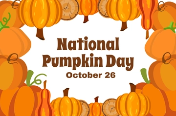Free National Pumpkin Day Banner Template to Edit Online