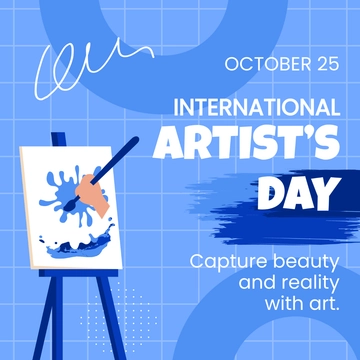 Free International Artist???s Day Whatsapp Post Template to Edit Online
