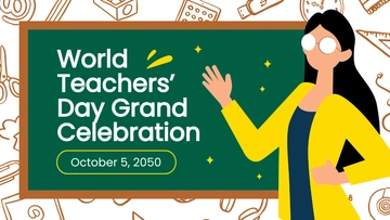Free World Teachers??? Day Flyer Background Template to Edit Online