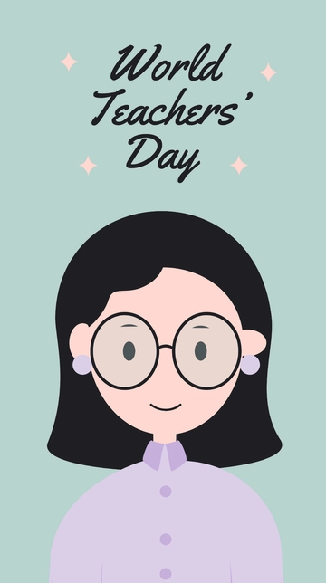 Free World Teachers??? Day iPhone Background Template to Edit Online