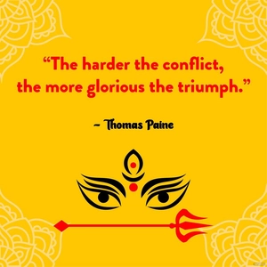 Durga Puja Quote Vector