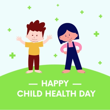 Free Happy Child Health Day Clipart Template to Edit Online