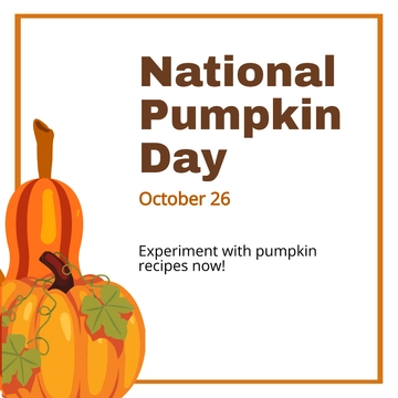 Free National Pumpkin Day FB Post Template to Edit Online
