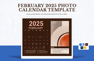 February 2025 Photo Calendar Template