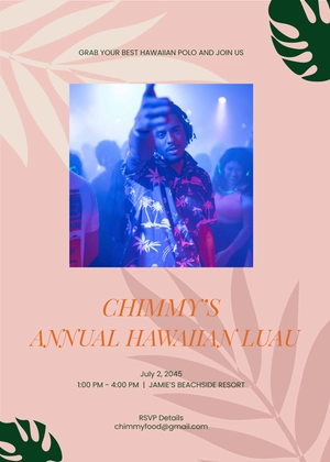 Photo Luau Invitation