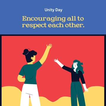 Free Unity Day Poster Vector Template to Edit Online