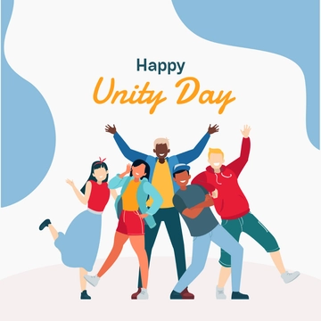 Free Happy Unity Day Clipart Template to Edit Online