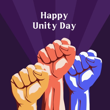 Free Happy Unity Day Clipart Template to Edit Online
