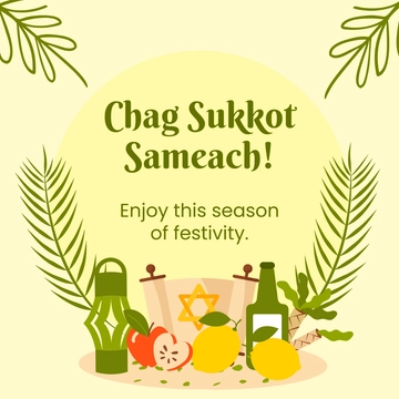 Free Sukkot Poster Vector Template to Edit Online
