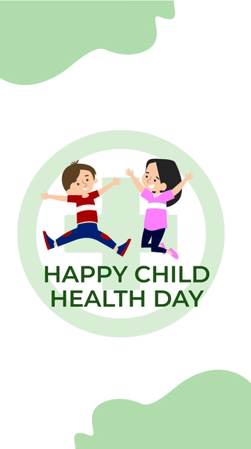 Free Child Health Day iPhone Background Template to Edit Online