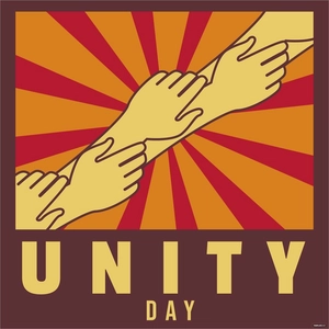 Unity Day Cartoon Vector