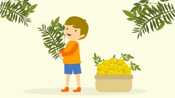 Free Sukkot Cartoon Background Template to Edit Online