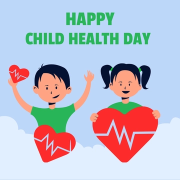 Free Happy Child Health Day Clipart Template to Edit Online