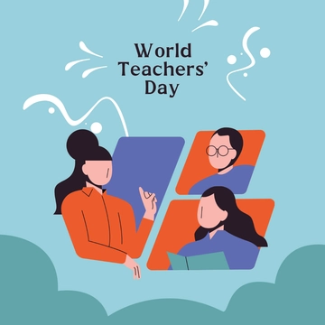Free Happy World Teachers??? Day Clipart Template to Edit Online