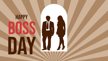 Free Boss' Day Cartoon Background Template to Edit Online