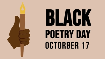 Free High Resolution Black Poetry Day Background Template to Edit Online