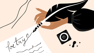 Free Black Poetry Day Clipart Background Template to Edit Online