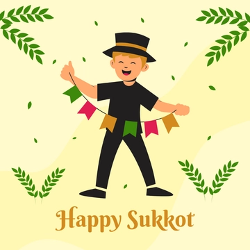 Free Sukkot Celebration Clipart Template to Edit Online