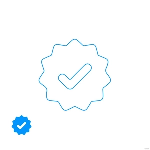 Instagram Blue Tick Coloring Page