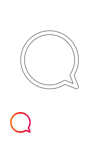 Free Instagram Comment Icon Coloring Page Template to Edit Online