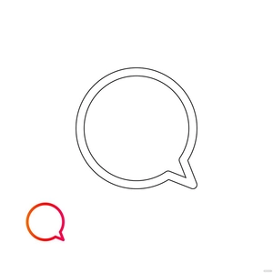 Instagram Comment Icon Coloring Page