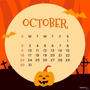 Halloween Calendar Vector