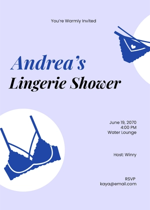 Minimalist Lingerie Shower Invitation