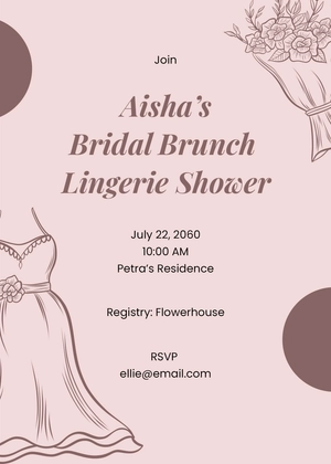 Bridal Bruch Lingerie Shower Invitation