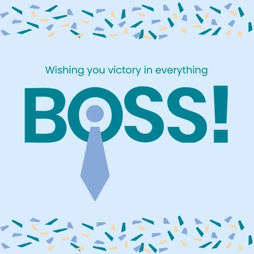 Free Boss' Day Wishes Clipart Template to Edit Online