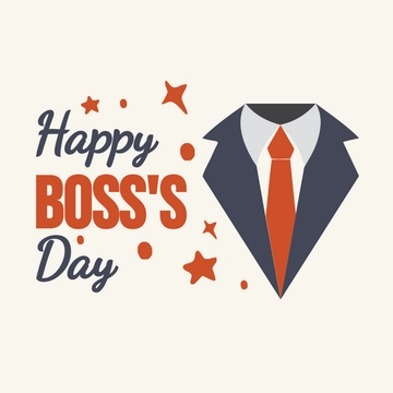 Free Happy Boss' Day Illustration Template to Edit Online