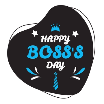 Free Boss' Day Cartoon Clipart Template to Edit Online