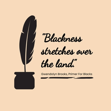 Free Black Poetry Day Quote Vector Template to Edit Online
