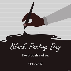 Black Poetry Day Poster Vector
