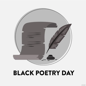 Black Poetry Day Vector