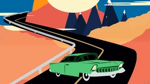 Green Car Background